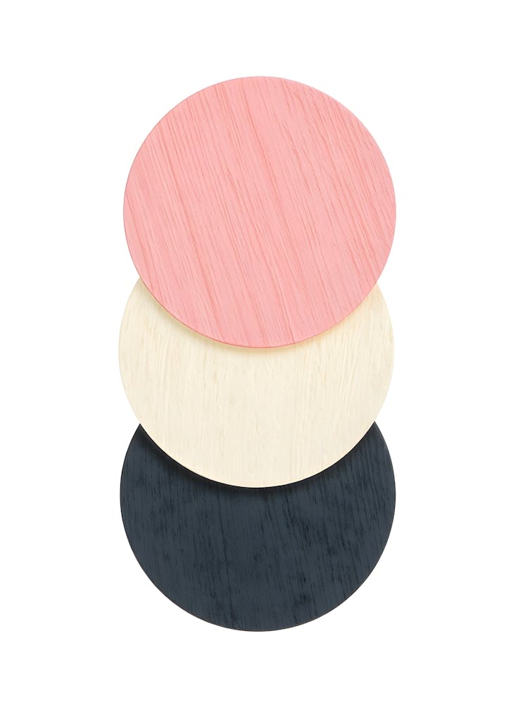 Geometric Circles - Modern Minimalist in Pink & Grey