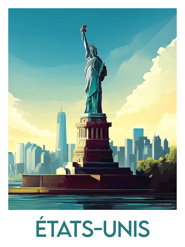 Affiche de voyage États Unis