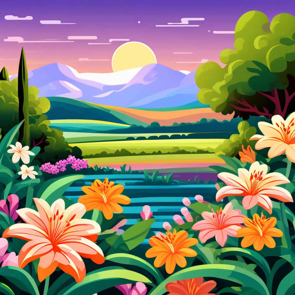 Landscape With Flowers 1
