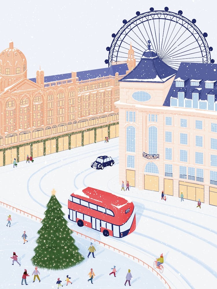 Christmas In London Illustration