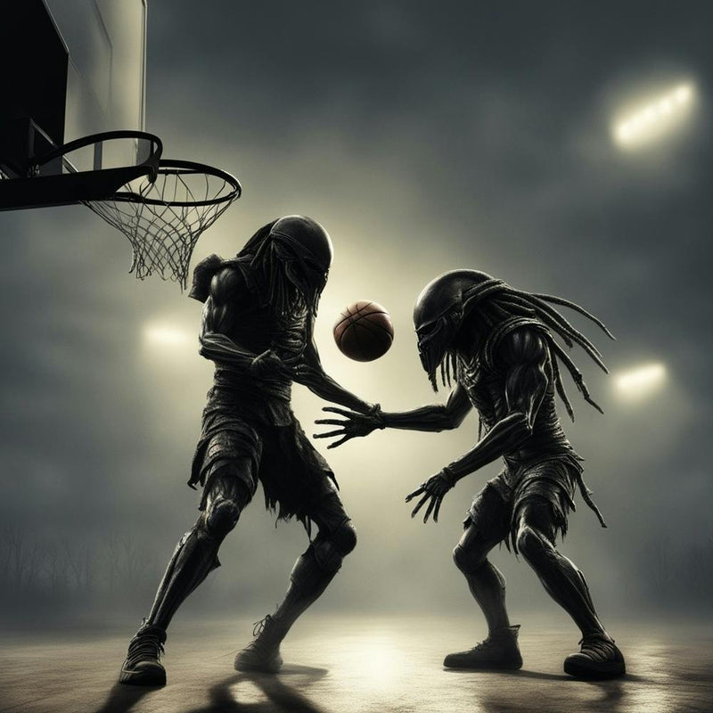 Aliens Playing Basketball