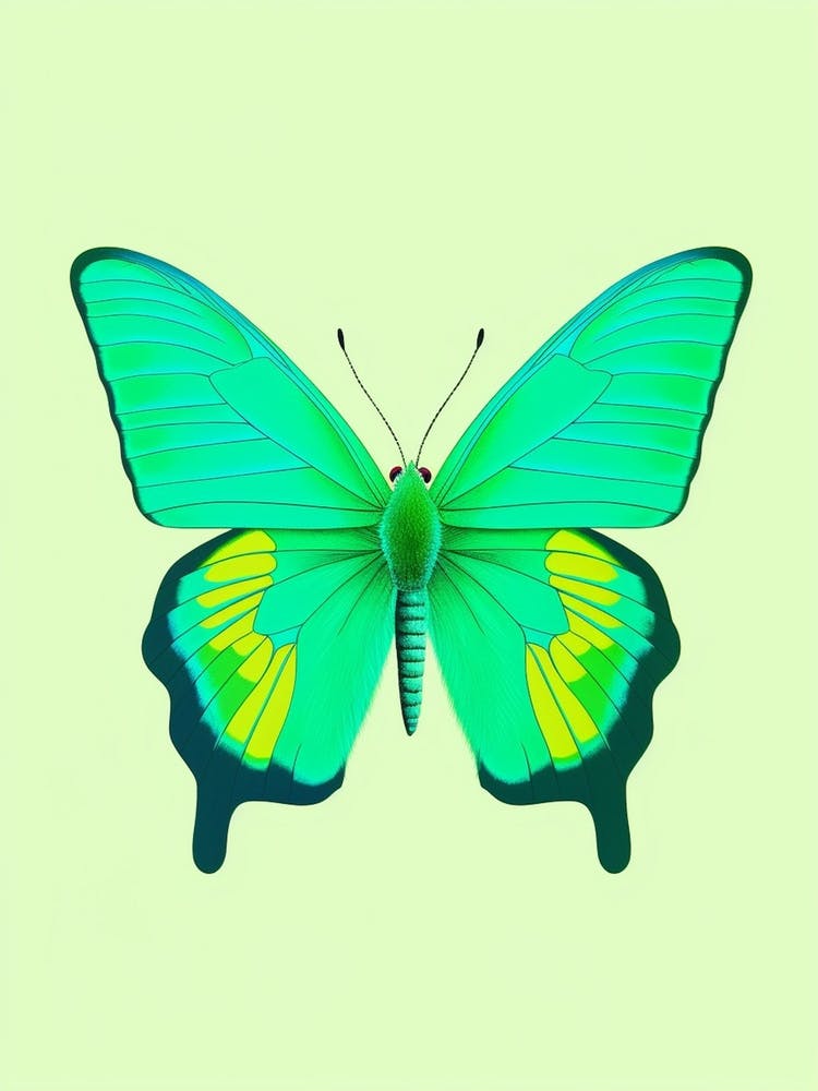 Pop Art Green Hairstreak Butterfly 4
