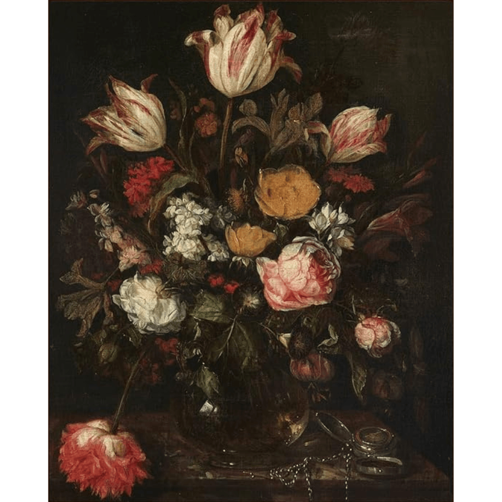 Flowers In A Vase Farmhouse Vintage Wall Decor for Bedroom Living Room Office Still Life Paintings Gifts PERCY Floral Framed Wall Art, Flower Bathroom Art Decor Aesthetic, Canvas Art