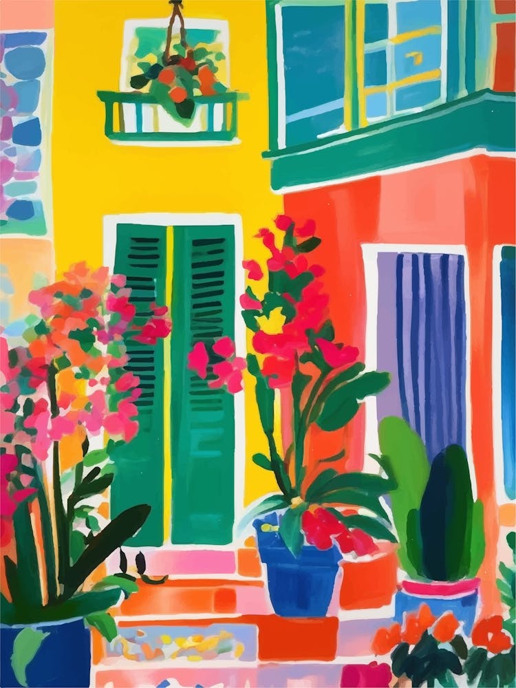 Colorful House On The Corner