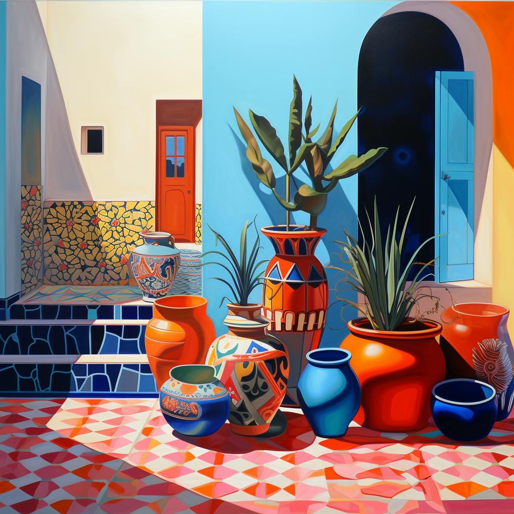 Moroccan Pots and Archway 1