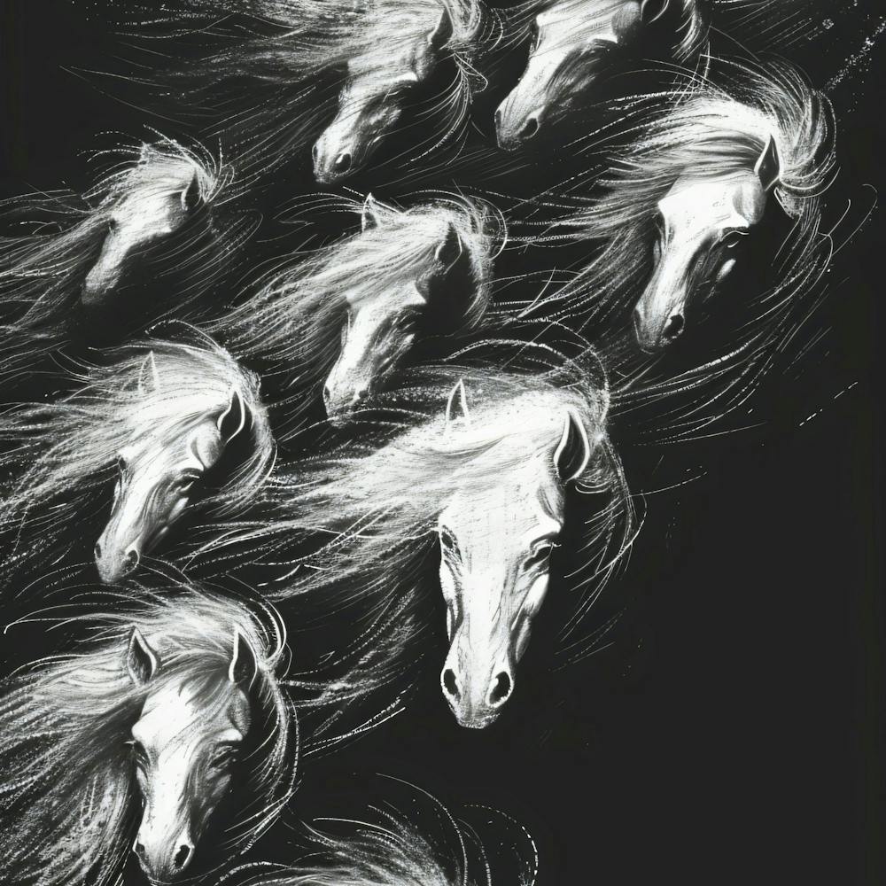 Horses In The Wind
