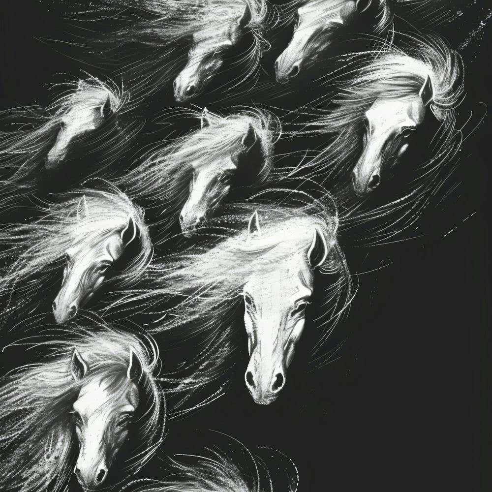 Horses In The Wind