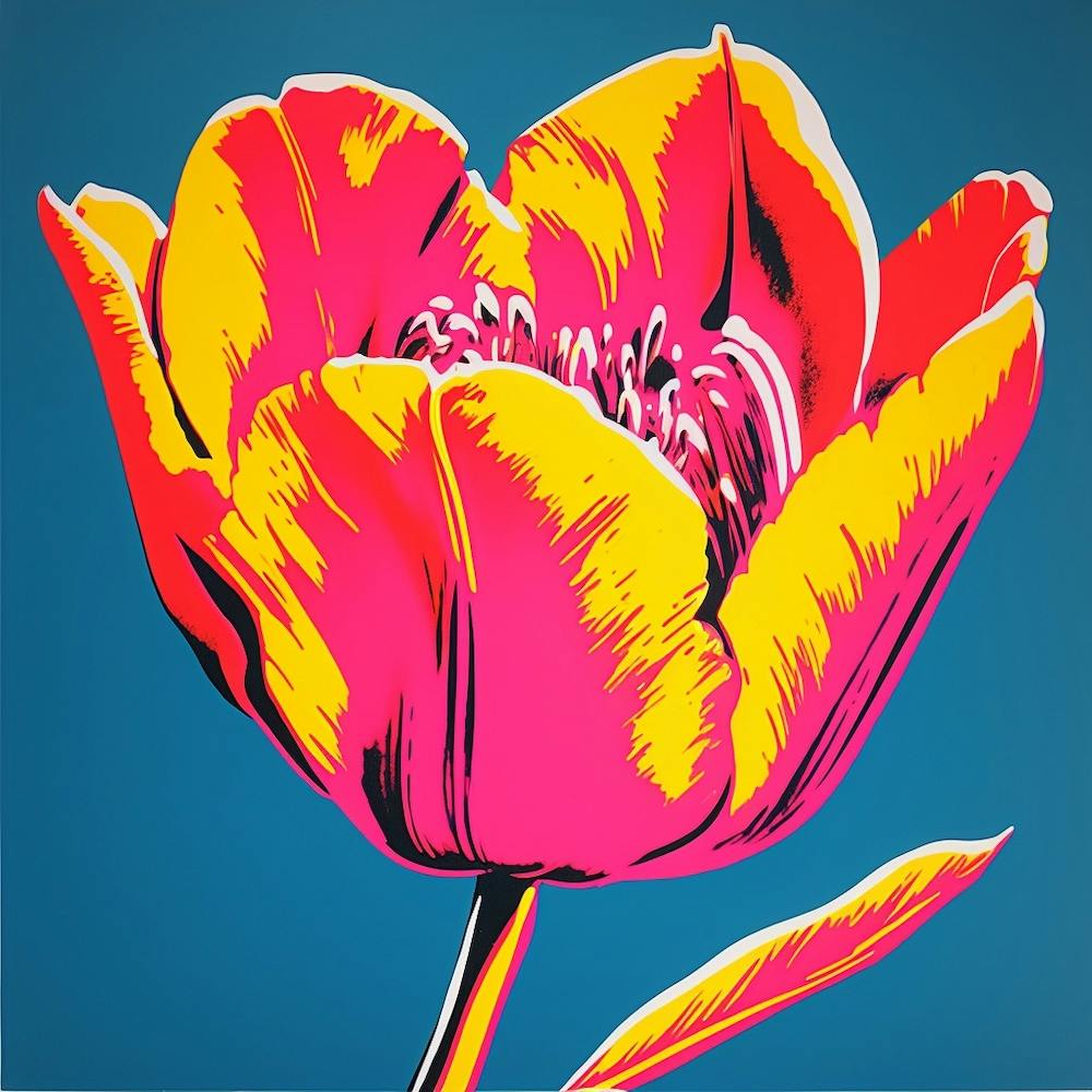 Tulip 1 Pop Art Illustration Square