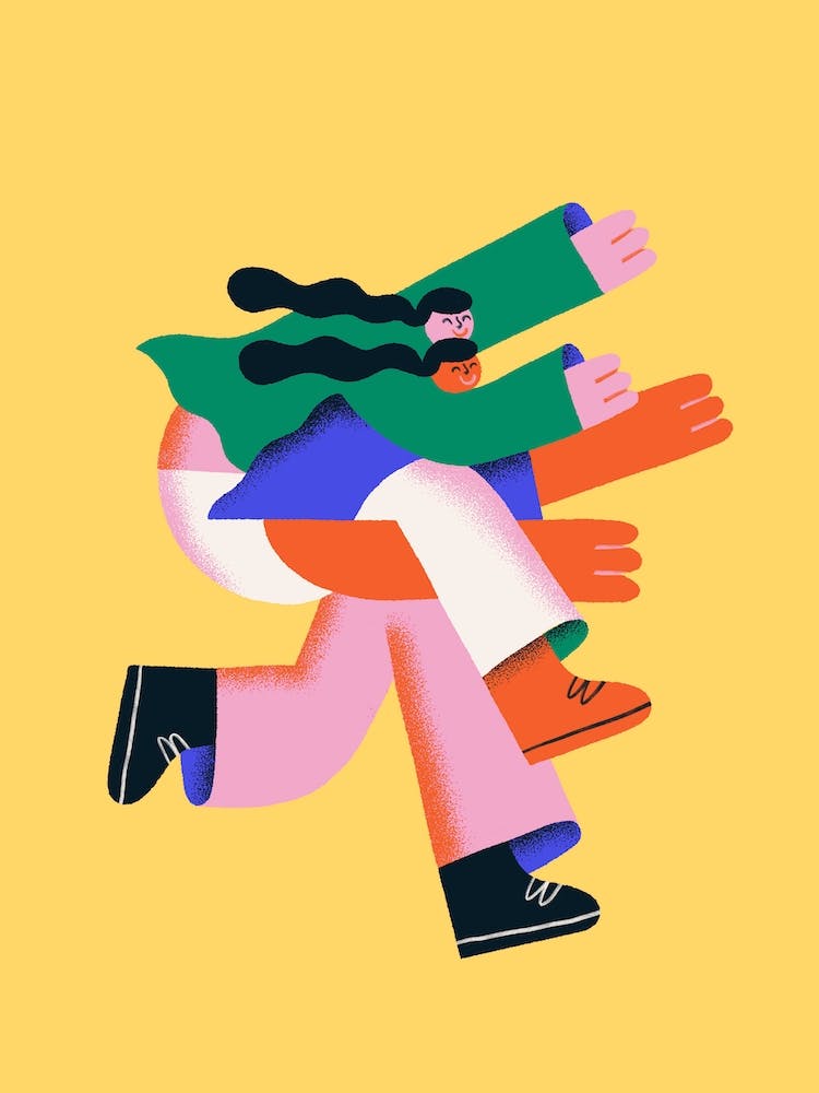 Jumping Into The Weekend Yellow