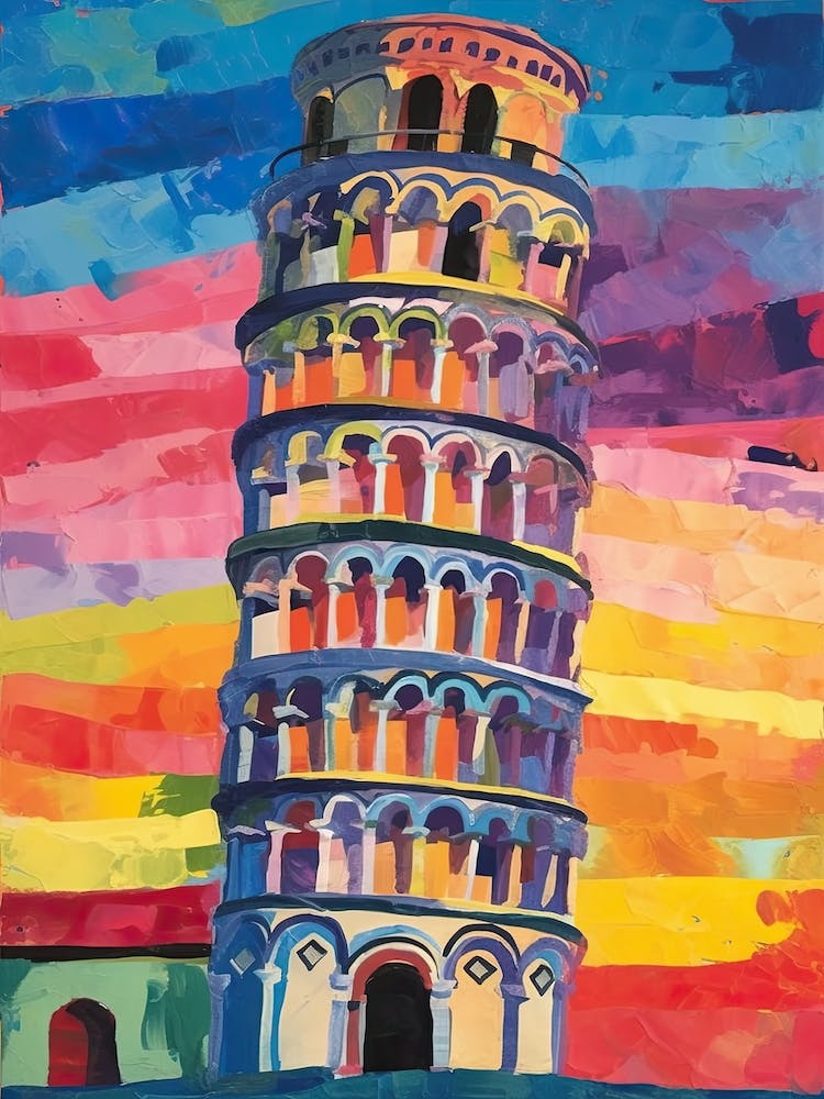 Tower Of Pisa Henri Matisse Style 1