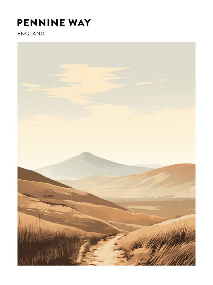 Pennine Way England 2 Hiking Trail Landscape Poster