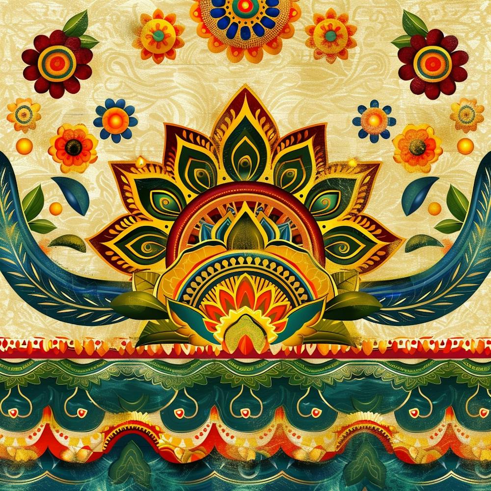 Onam Inspired Banner Texture With Rangoli Design 1718403145 3