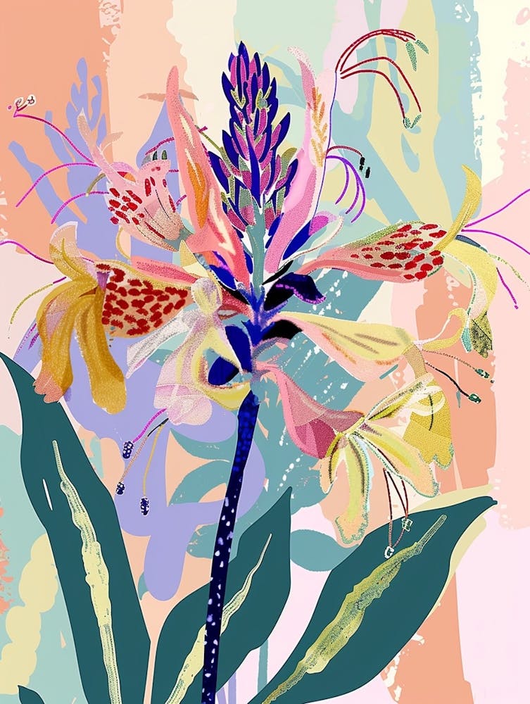 Bunte Blumenillustration Indianernessel 2