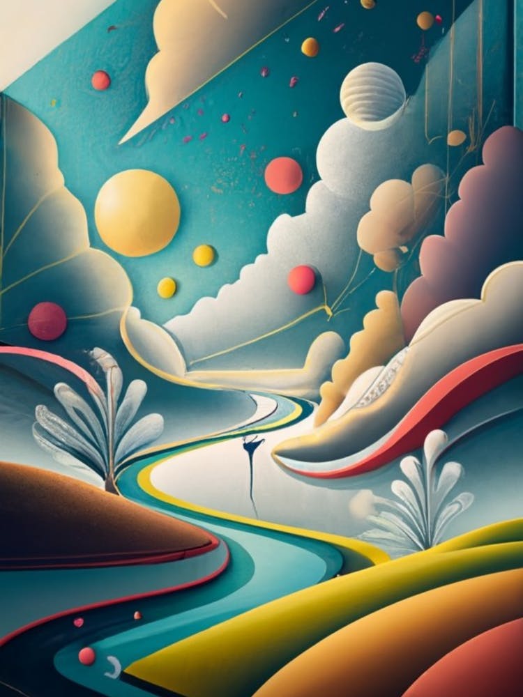 Abstraktes Landschaftsgemälde 1