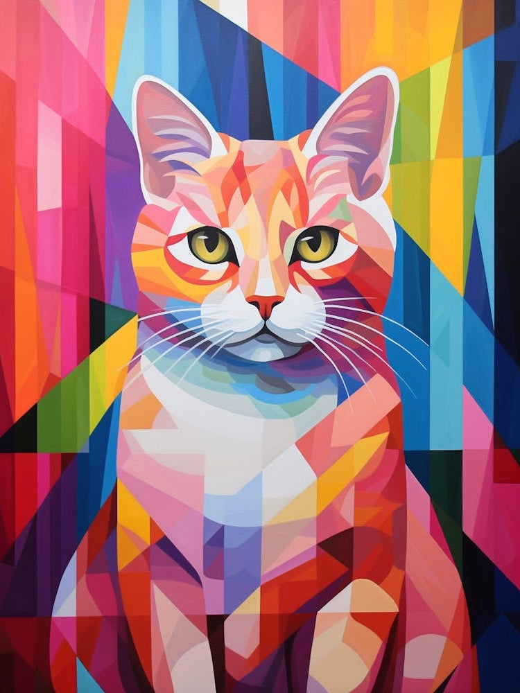 Cat Abstract Pop Art 4