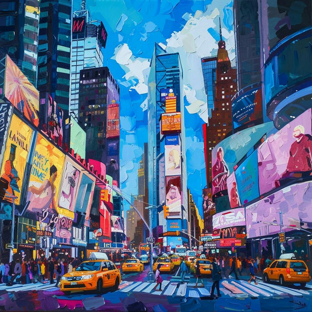Times Square Peinture à l'huile NY 2
