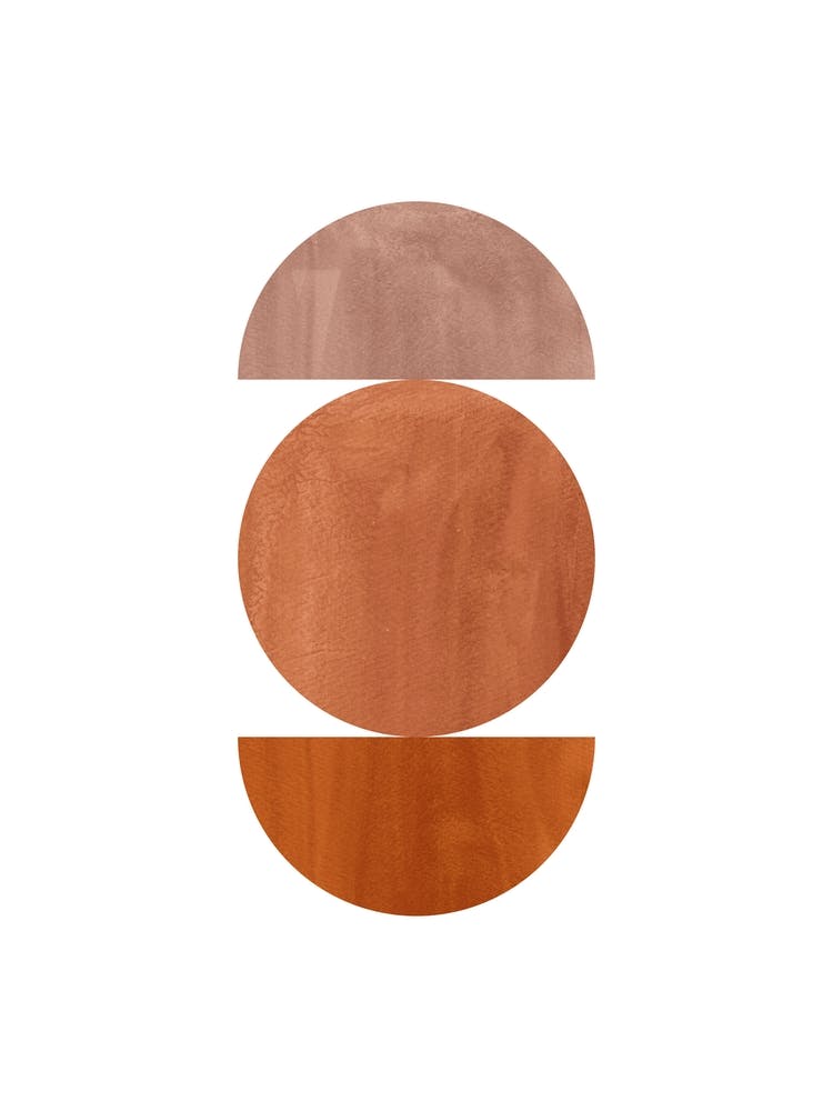 Terracotta geometric shapes