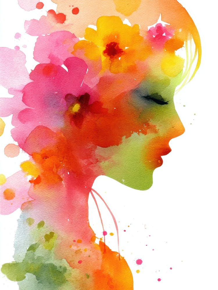 Watercolor Portrait Of A Woman 2