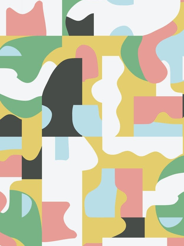 Organic Matisse Blocks Pink Mustard