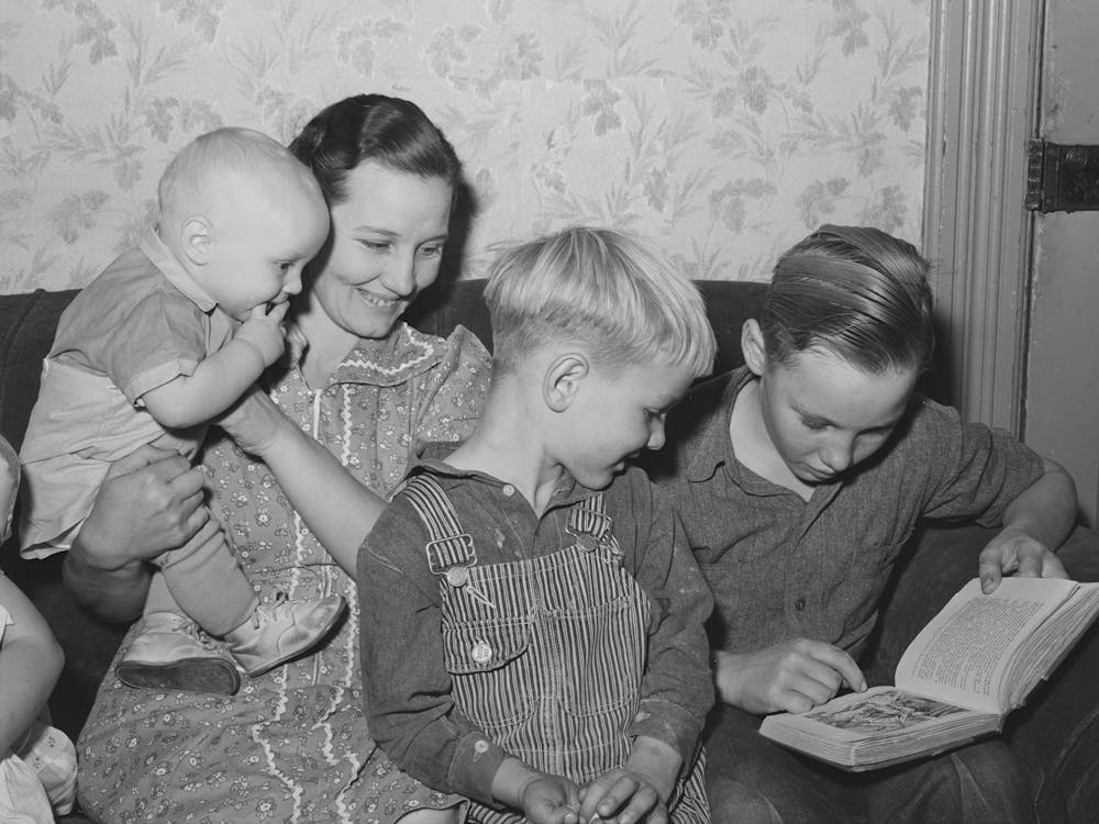 Family Of Mormon Farmer, Santa Clara, Utah By Russell Lee