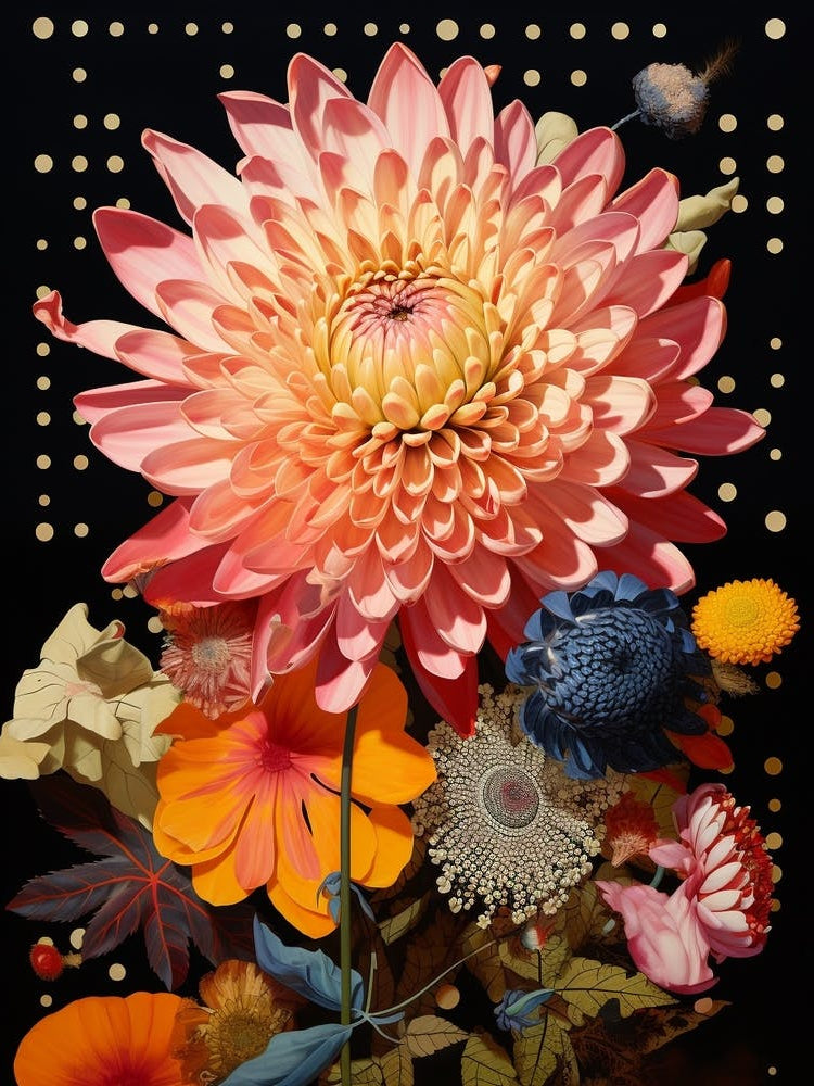 Surreal Florals Everlasting Flower 2 Flower Painting