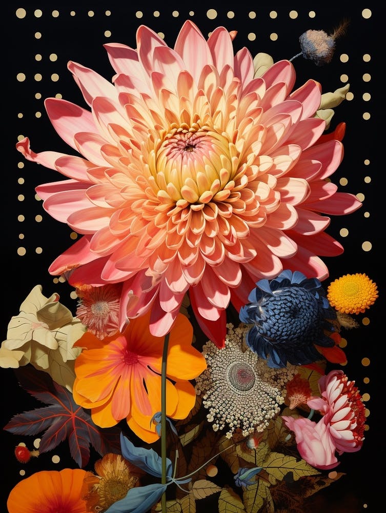 Surreal Florals Everlasting Flower 2 Flower Painting