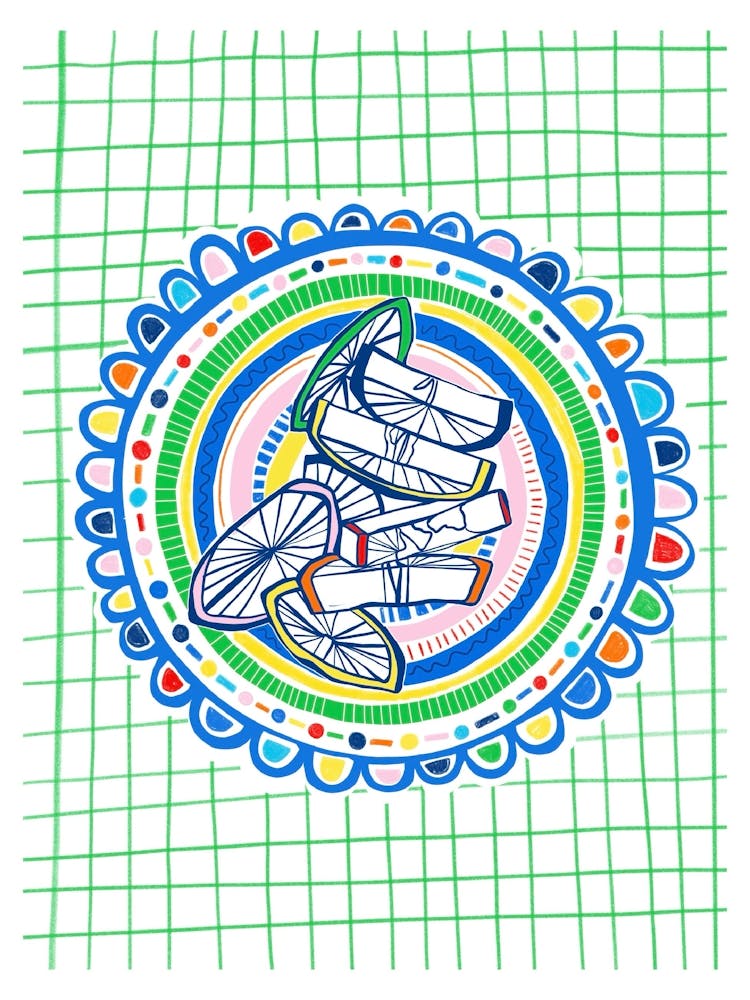 Plate of lemons print