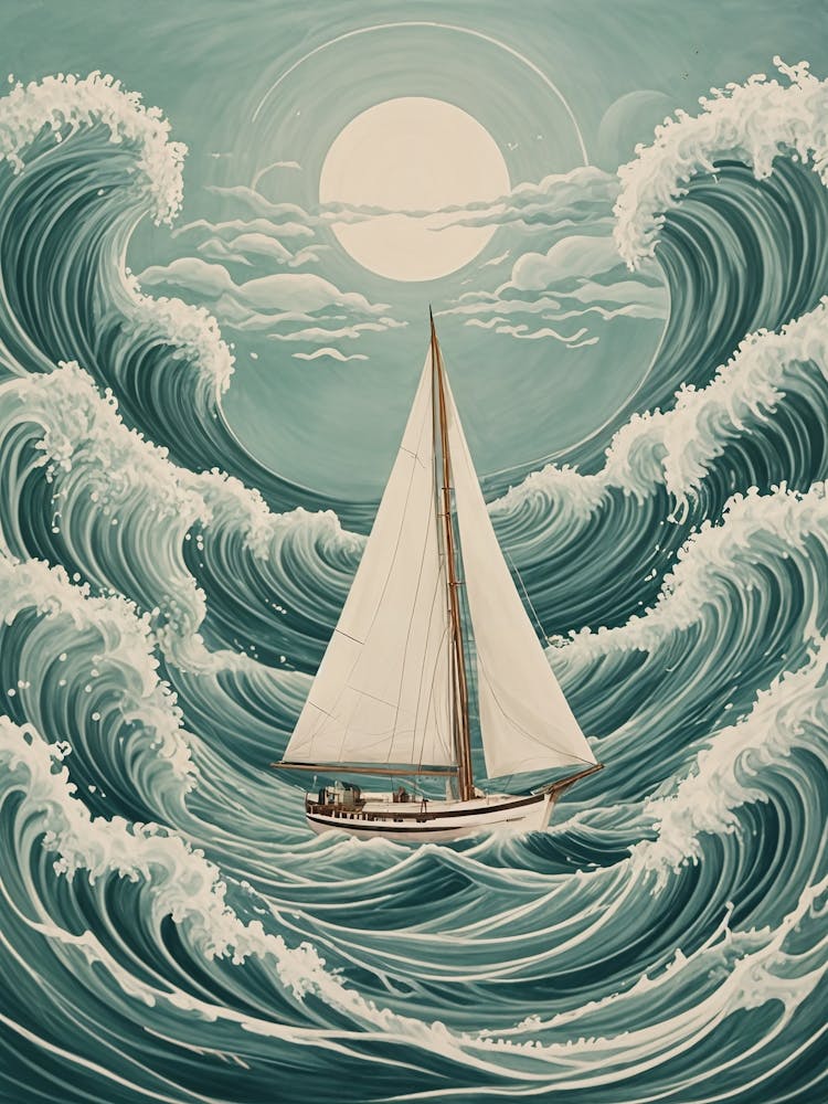 Sailboat In The Waves