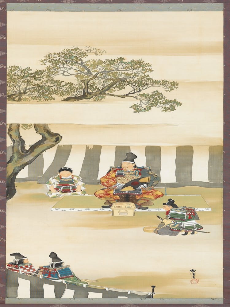 Kusunoki Masashige Before The Battle At Minato River, Kamisaka Sekka