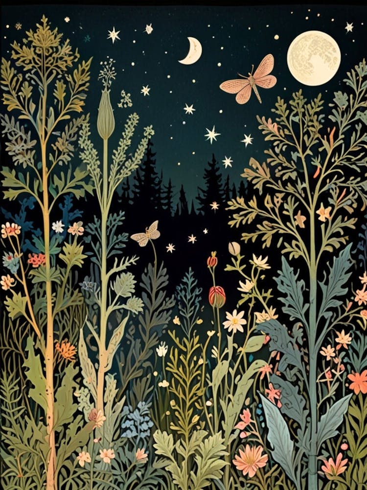William Morris Night In The Garden 7