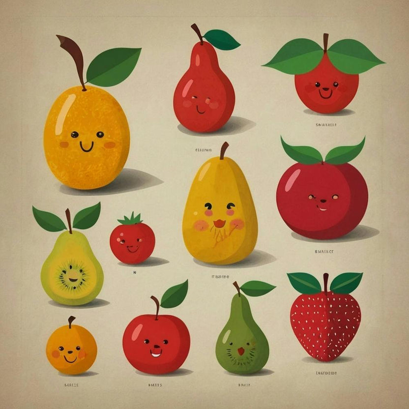 Kawaii Fruit Set