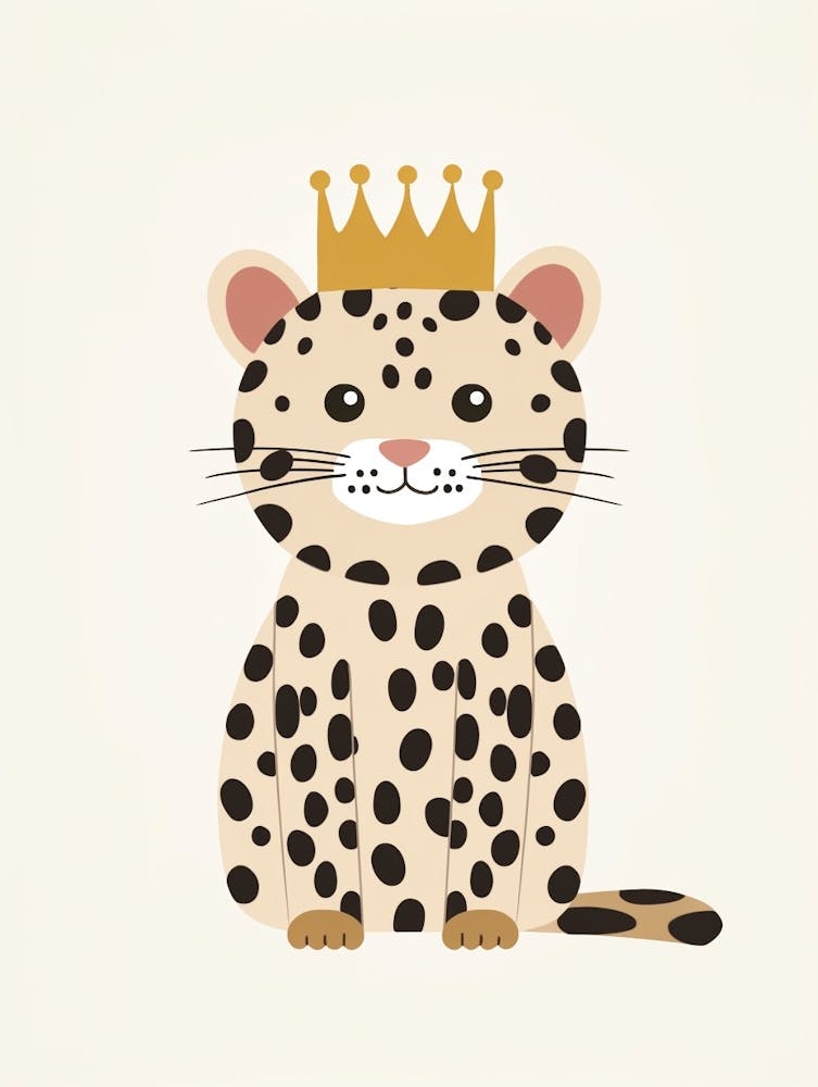 Little Leopard 1 Wearing A Crown