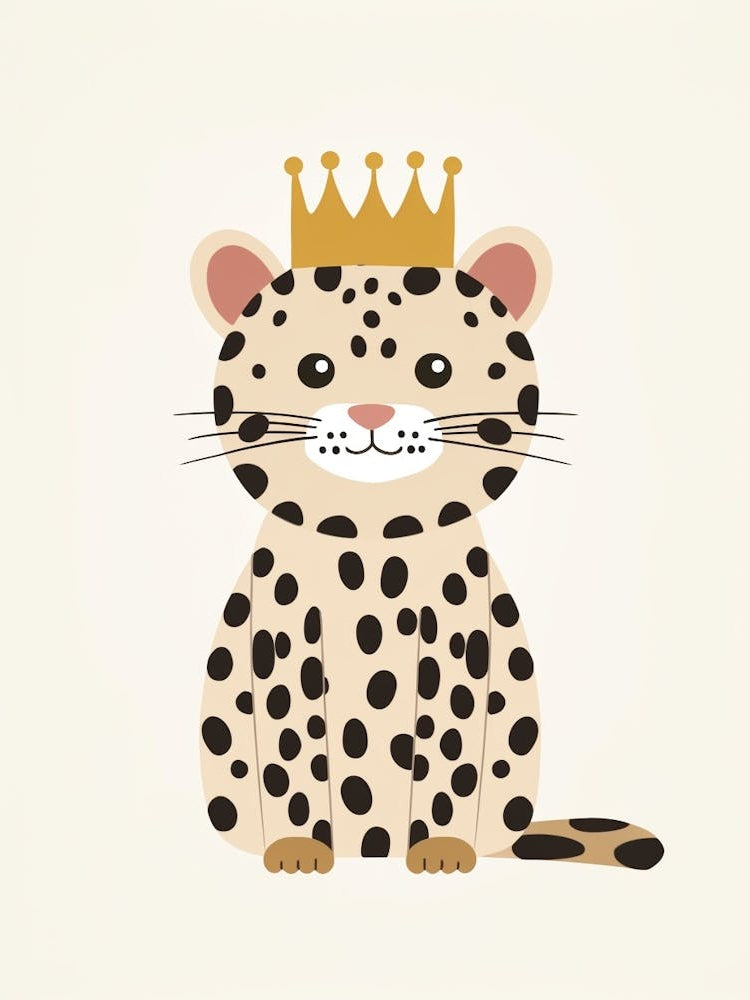 Little Leopard 1 Wearing A Crown