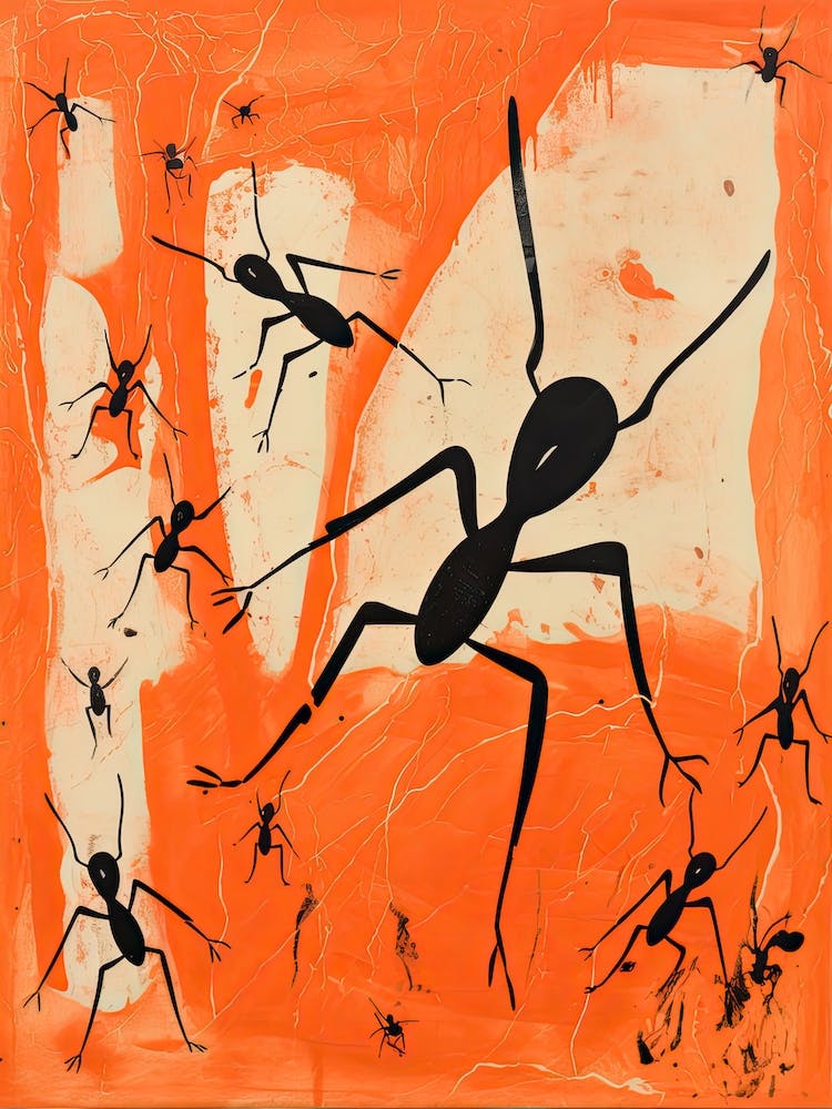 Ant, Woodblock Animal  Drawing 1