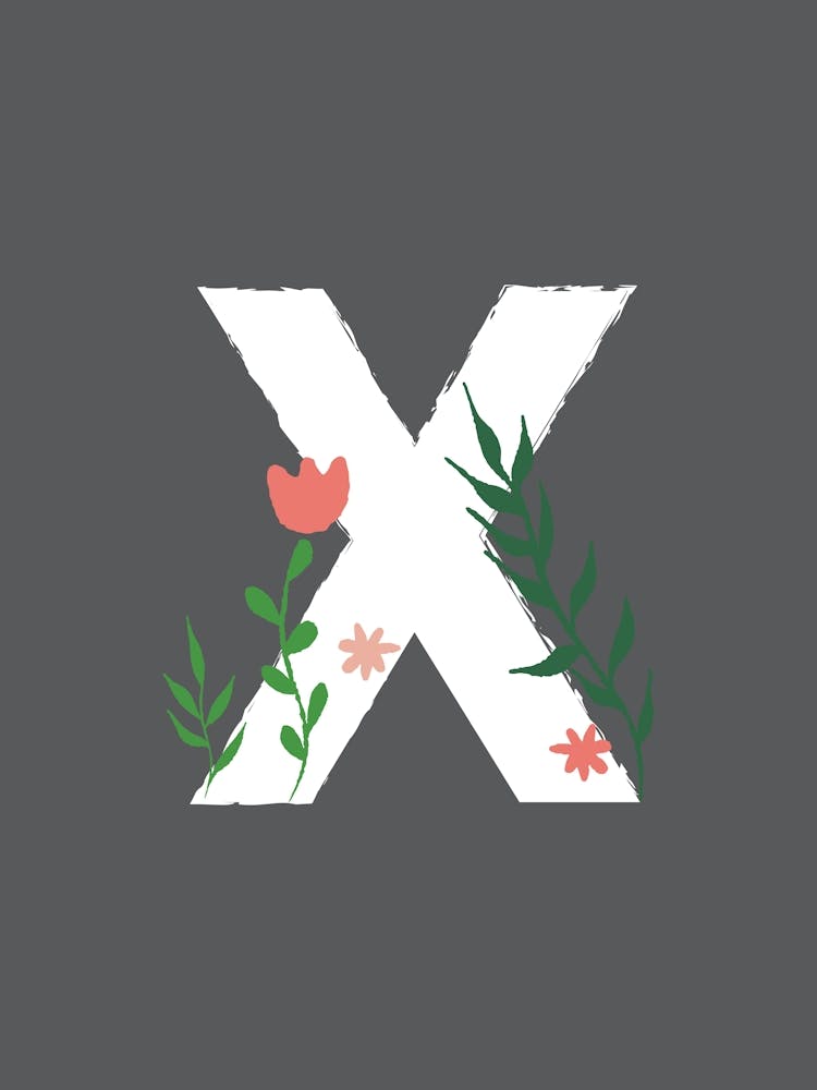 Bedroom Decor White Floral Letters 24