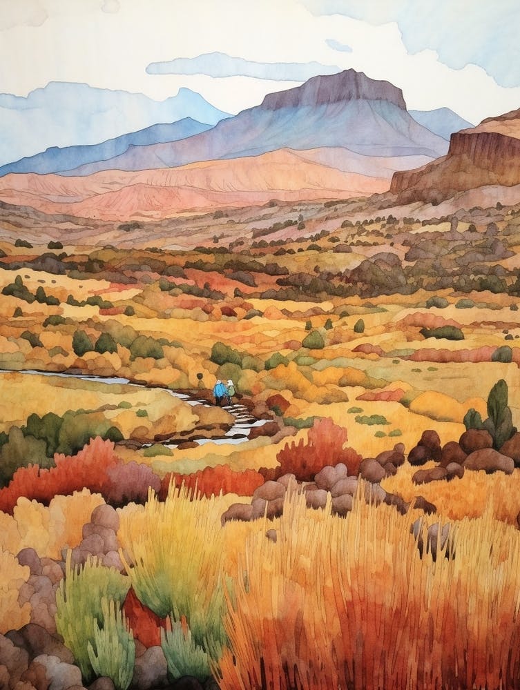 Autumn National Park Painting Teide National Park Spain 3