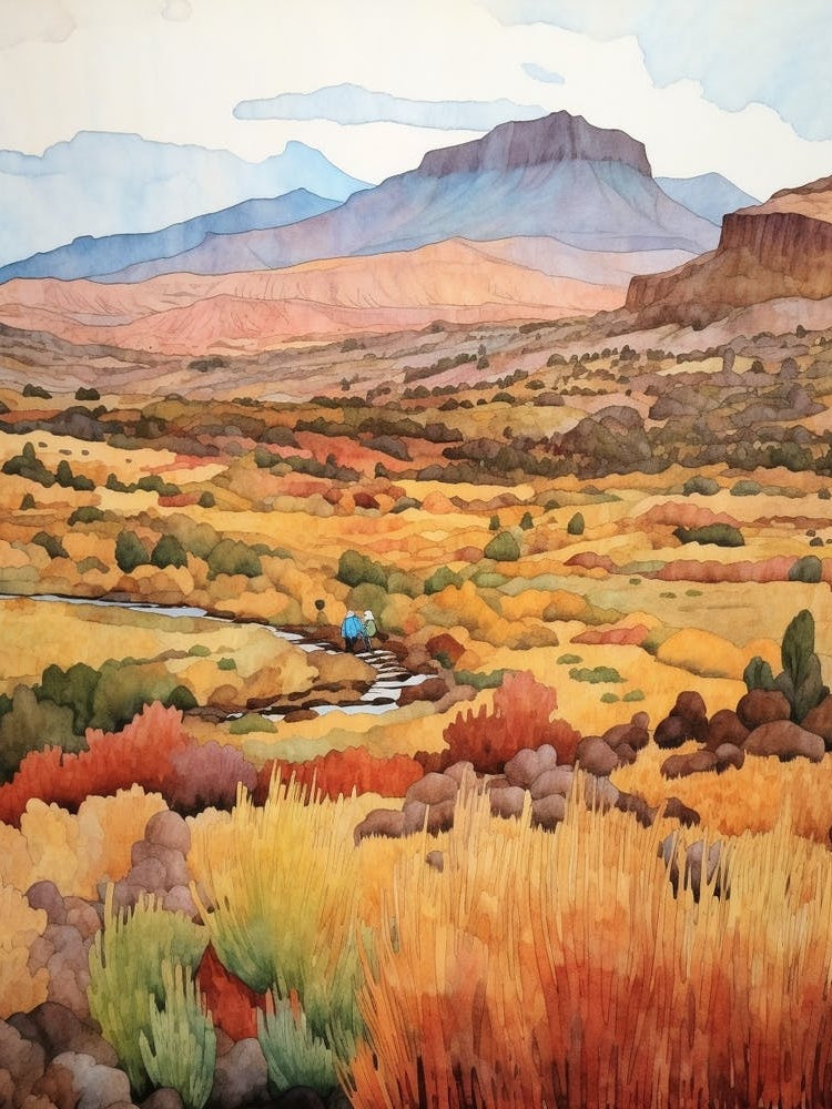 Autumn National Park Painting Teide National Park Spain 3