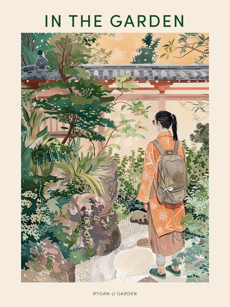 In The Garden Poster Ryoan Ji Garden Japan 2