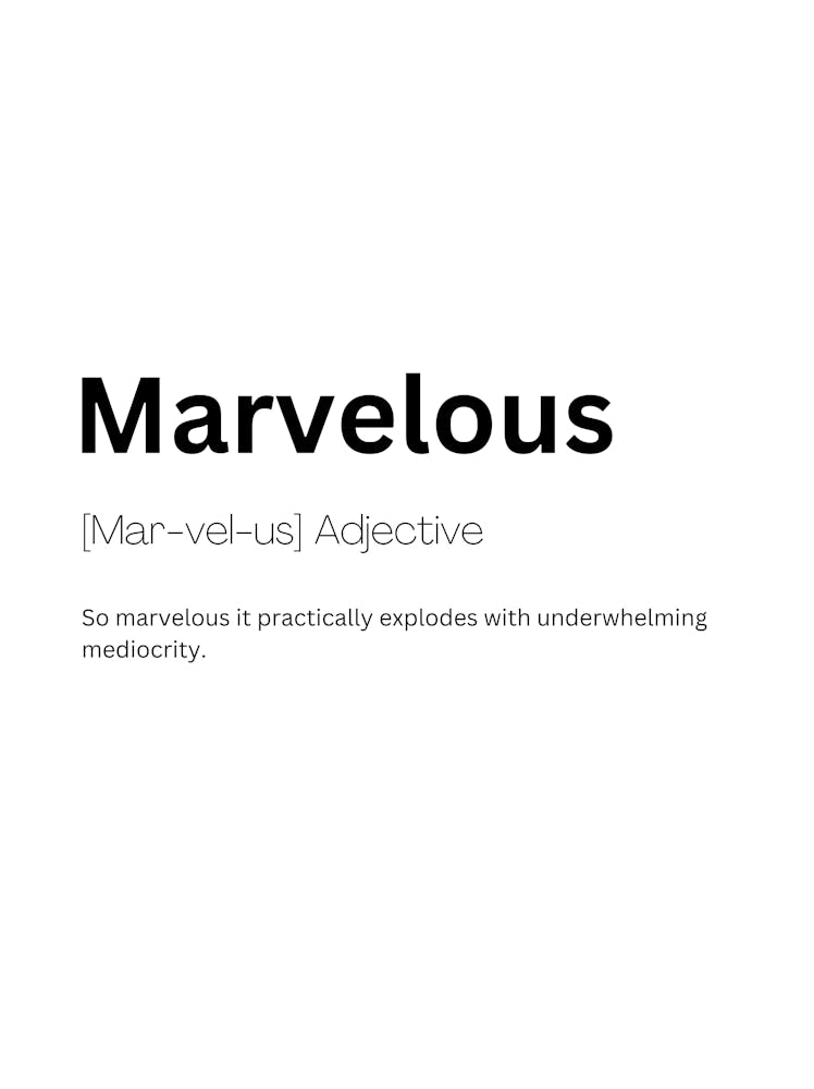 Marvelous Definition Meaning