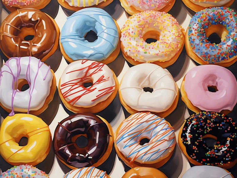 Donuts, Food, Colorful, Trendy, Preppy Aesthetic