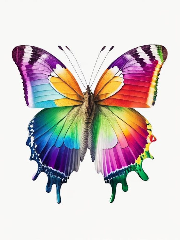 Butterfly On Rainbow Decoupage 3