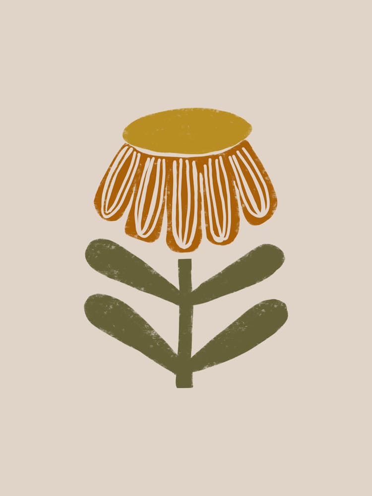 Retro Chamomile Flower