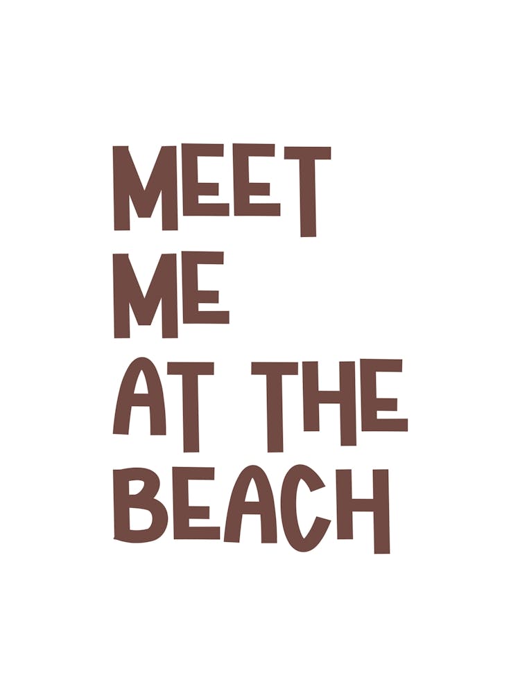Strandposter "Meet Me at the Beach" Rendezvous Vintage, Sommer Retro Vibes, Einweihungsgeschenk