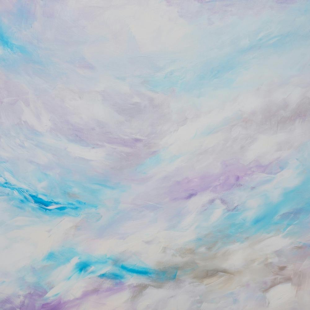 Clouds Abstract Painting Square