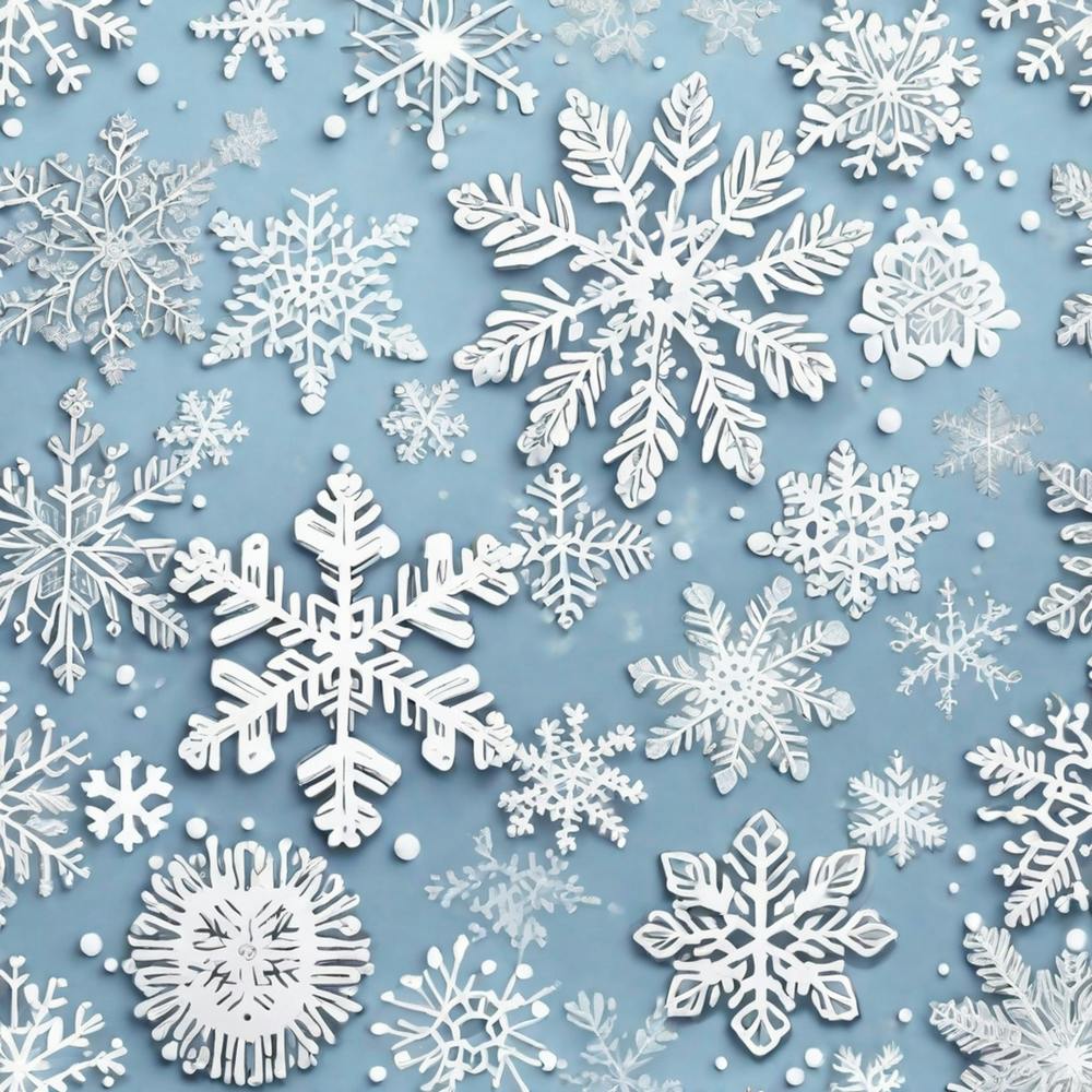Realistic Snow Flakes Flat Surface Pattern For Background Use Ultra Hd Realistic Vivid Colors Hi (6)
