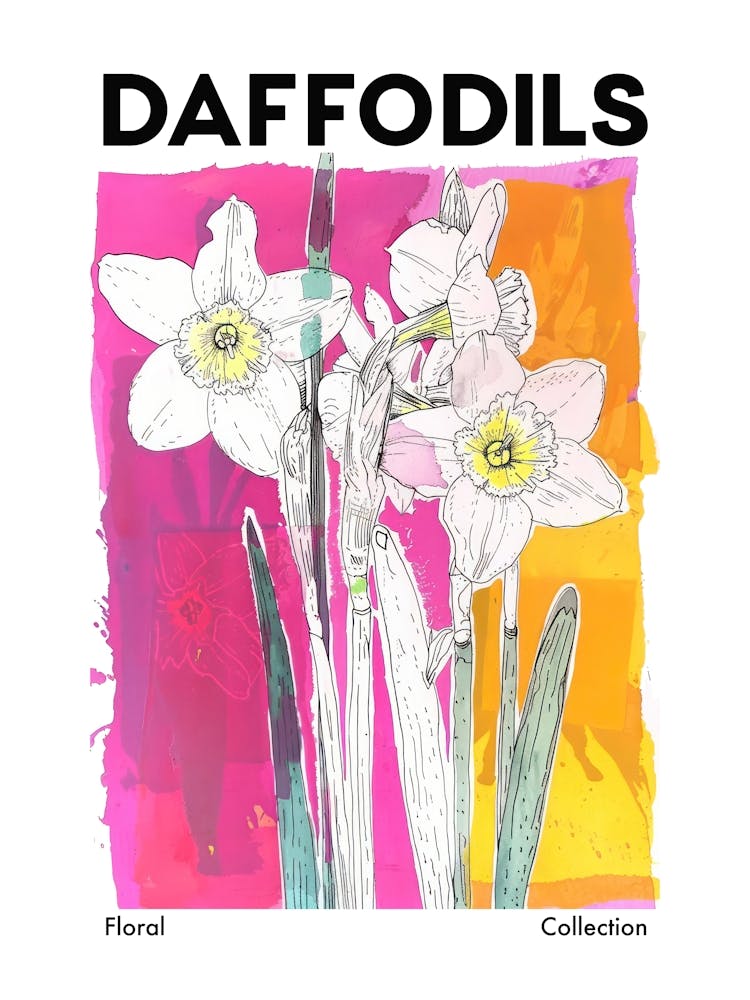Daffodils Floral Collection Botanical Flower Market