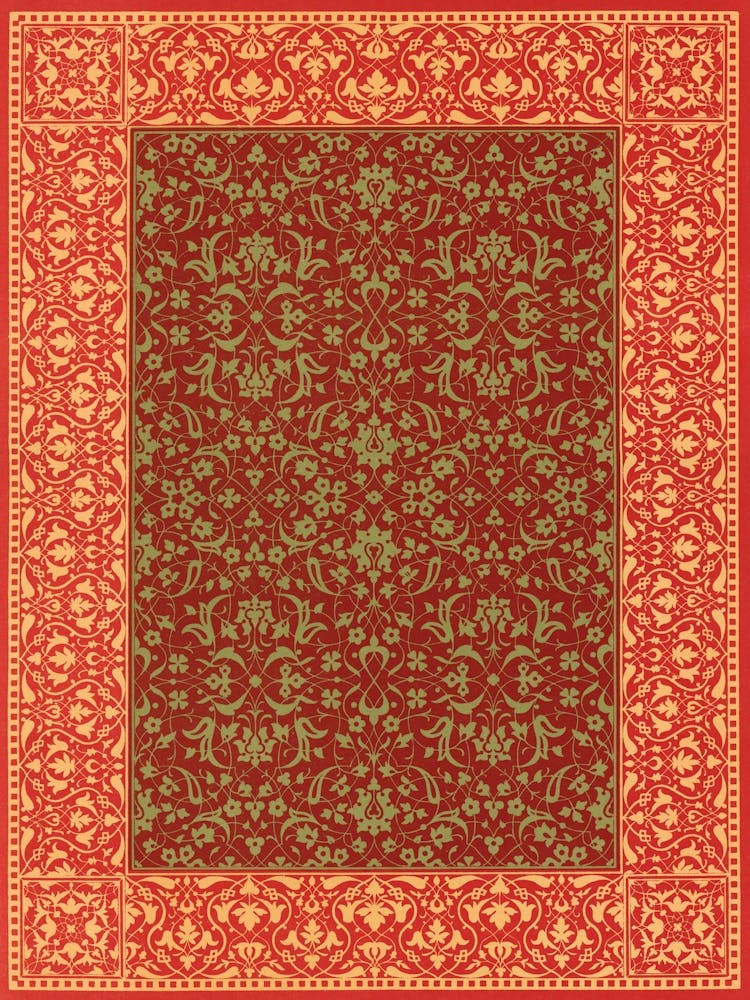 La Decoration Arabe, Plate No, 56, Emile Prisses D’Avennes, Digitally Enhanced Lithograph From Own Original 1885