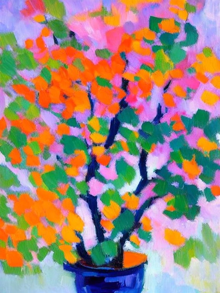 Abstract Bonsai Matisse Inspired Flower