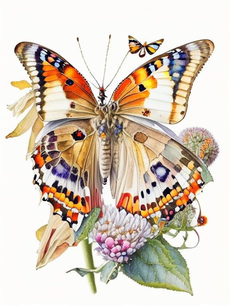 Painted Lady Butterfly Decoupage 1