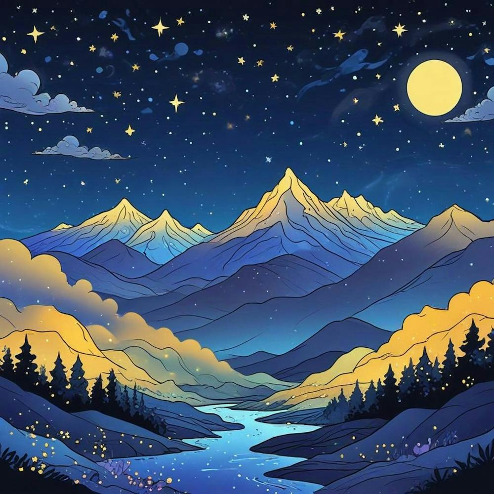 Celestial Milky Way Above A Desert Landscape Art (3)